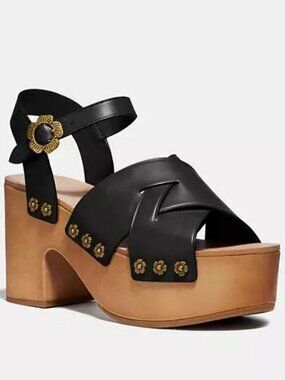 COACH Nessa Clog Platform Sandals - NWOT